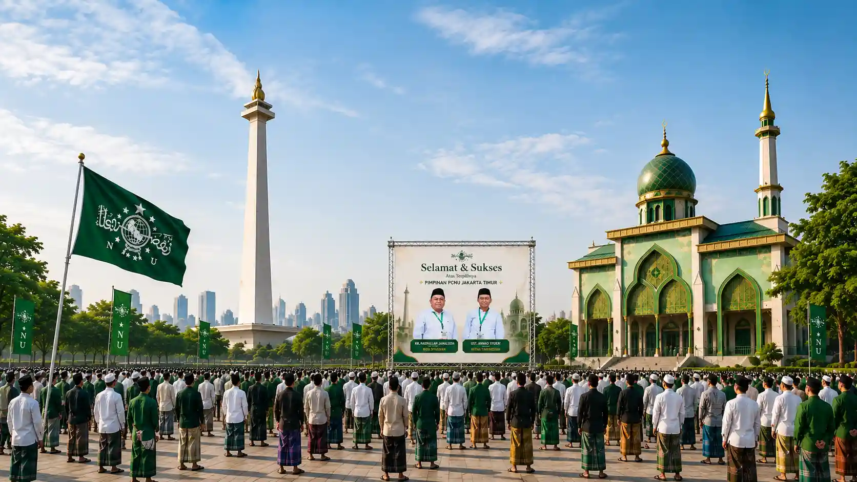 Kebersamaan pengurus dan warga PWNU Pengurus Wilayah Provinsi Sumatera Barat